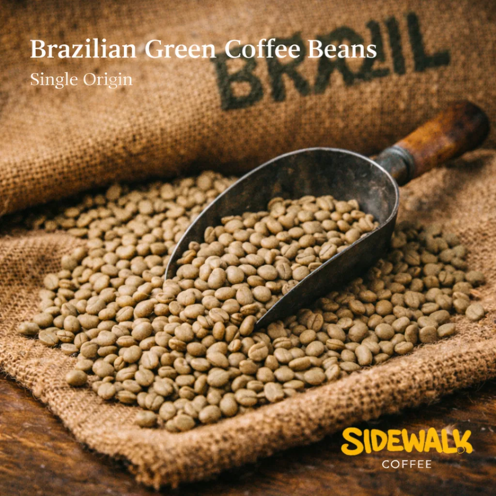800g of green coffee - brazil - mogiana, sul de minas, cerrado - rfa coffee by sidewalk coffee company