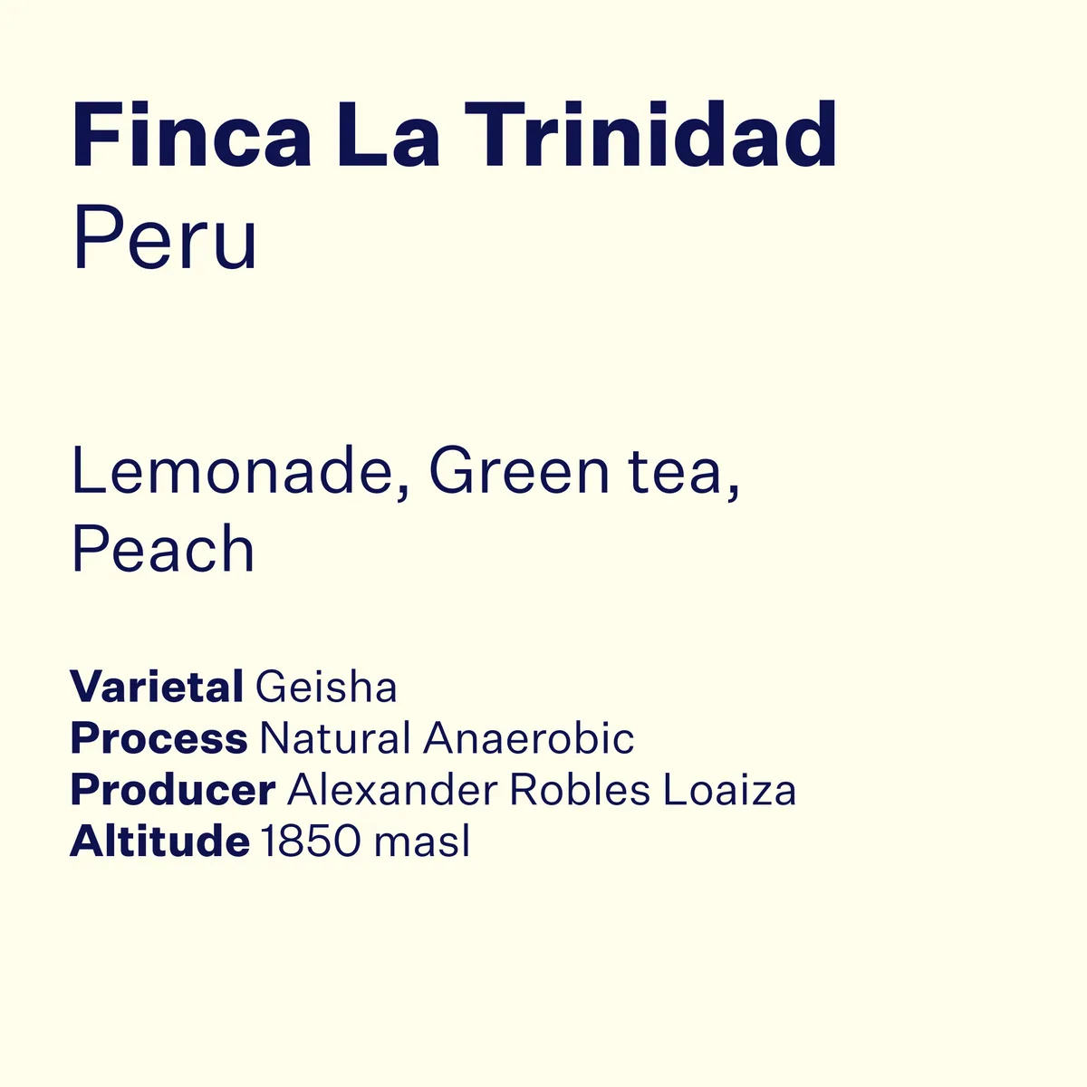 peru finca la trinidad coffee by high note roasters