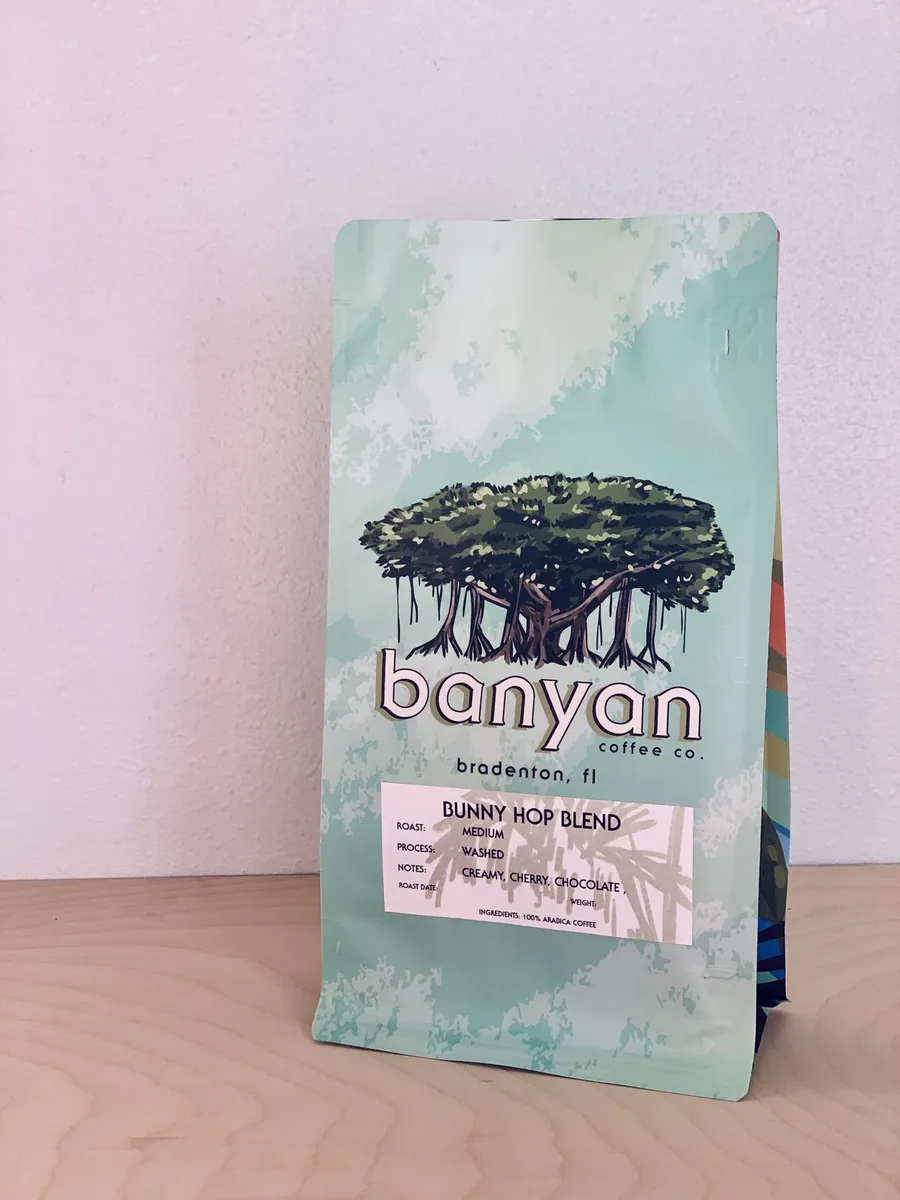 bunny hop blend coffee by banyan coffee co.