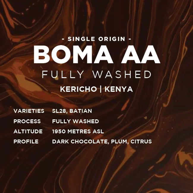 kenya: boma aa coffee by muttley & jack's coffee roasters