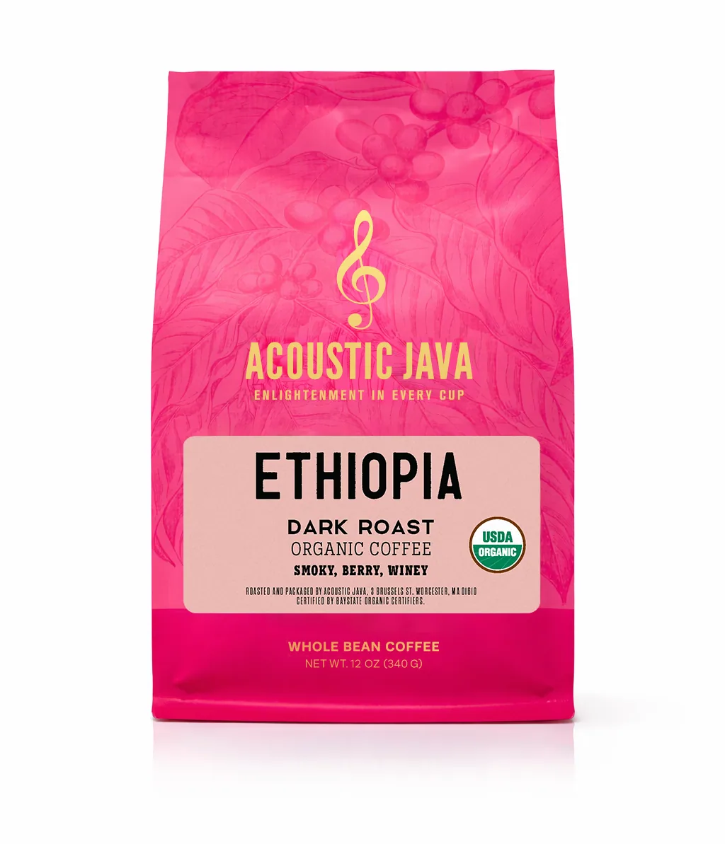 ethiopia dark coffee by acoustic java roastery & tasting room