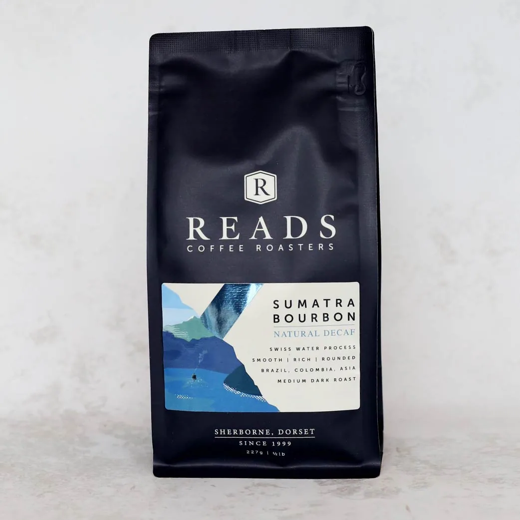 decaf: sumatra bourbon coffee by reads coffee roasters