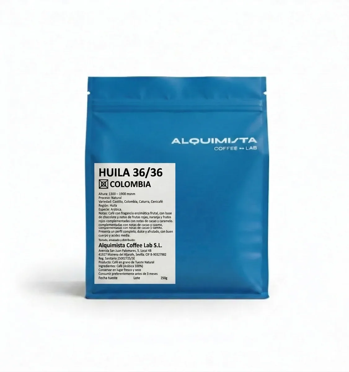 colombia huila 36/36 250g coffee by alquimista coffee lab