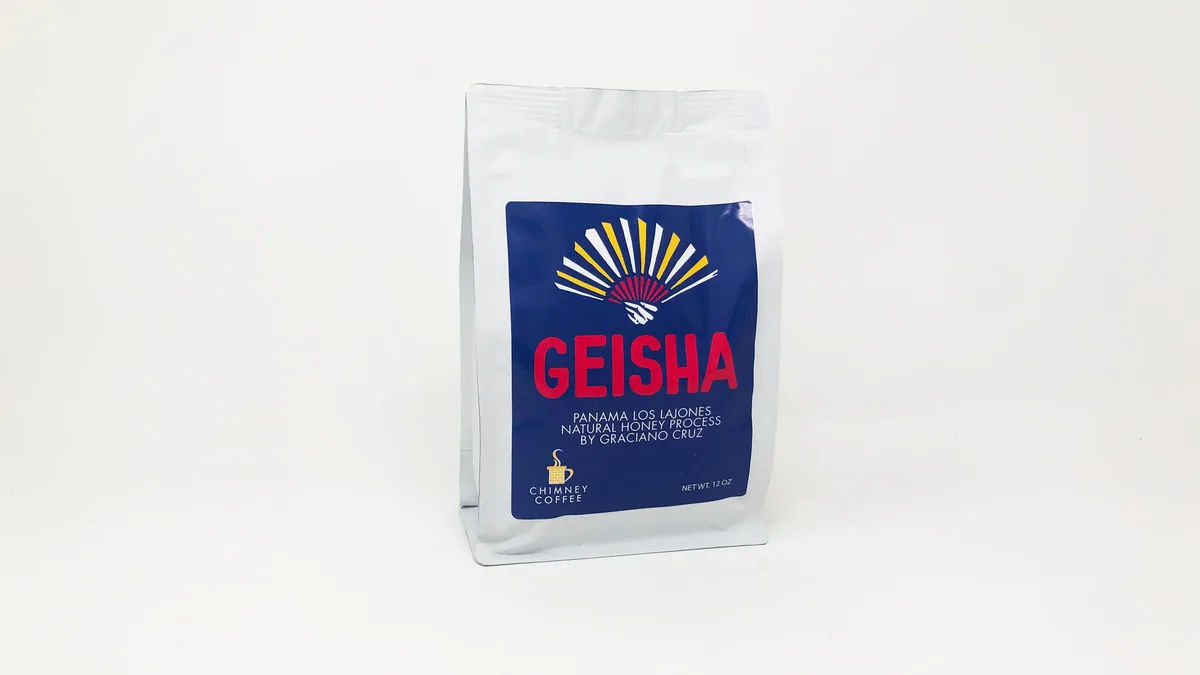 panama geisha - 12 oz retail bag coffee by chimney coffee house