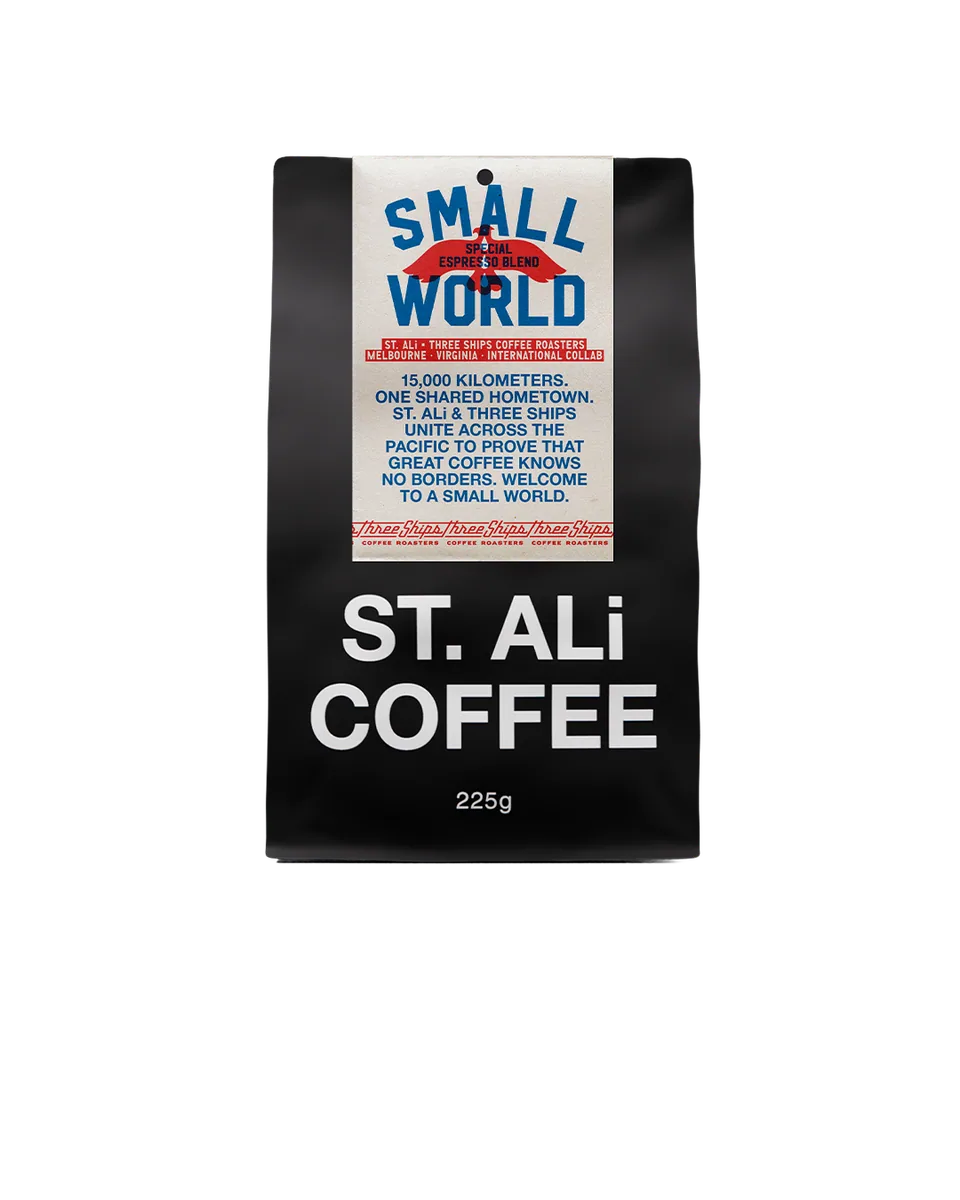 small world | special espresso blend coffee by dramanti artisan coffee roasters