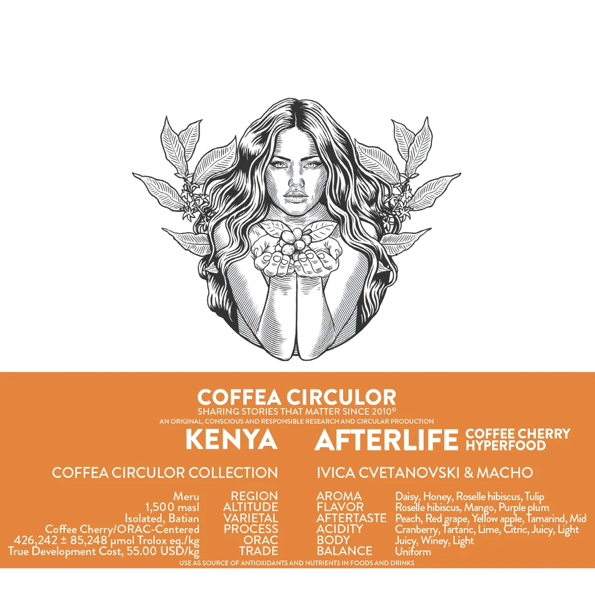 kenya coffea circulor oxyco afterlife coffee cherry hyperfood isolated batian coffee cherry/orac-centered ccx - kenya coffee by coffea circulor