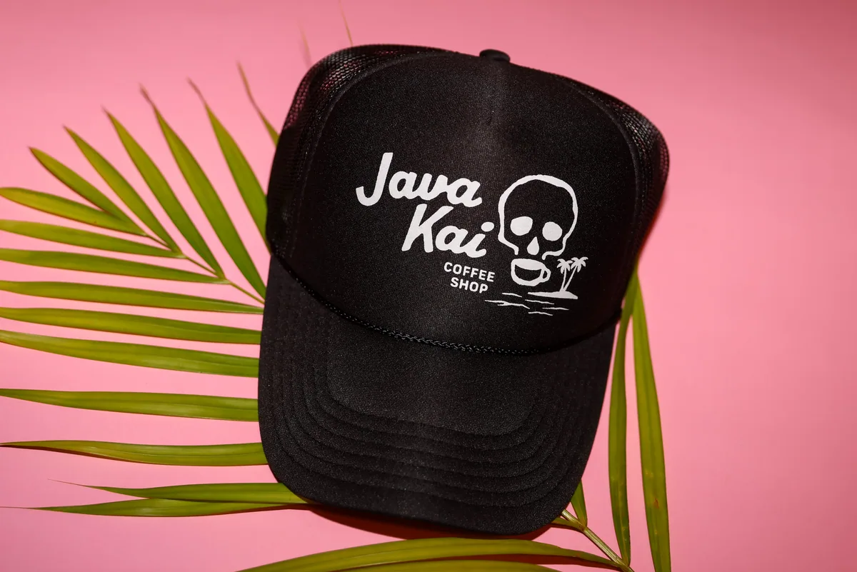 skull island black otto trucker coffee by java kai