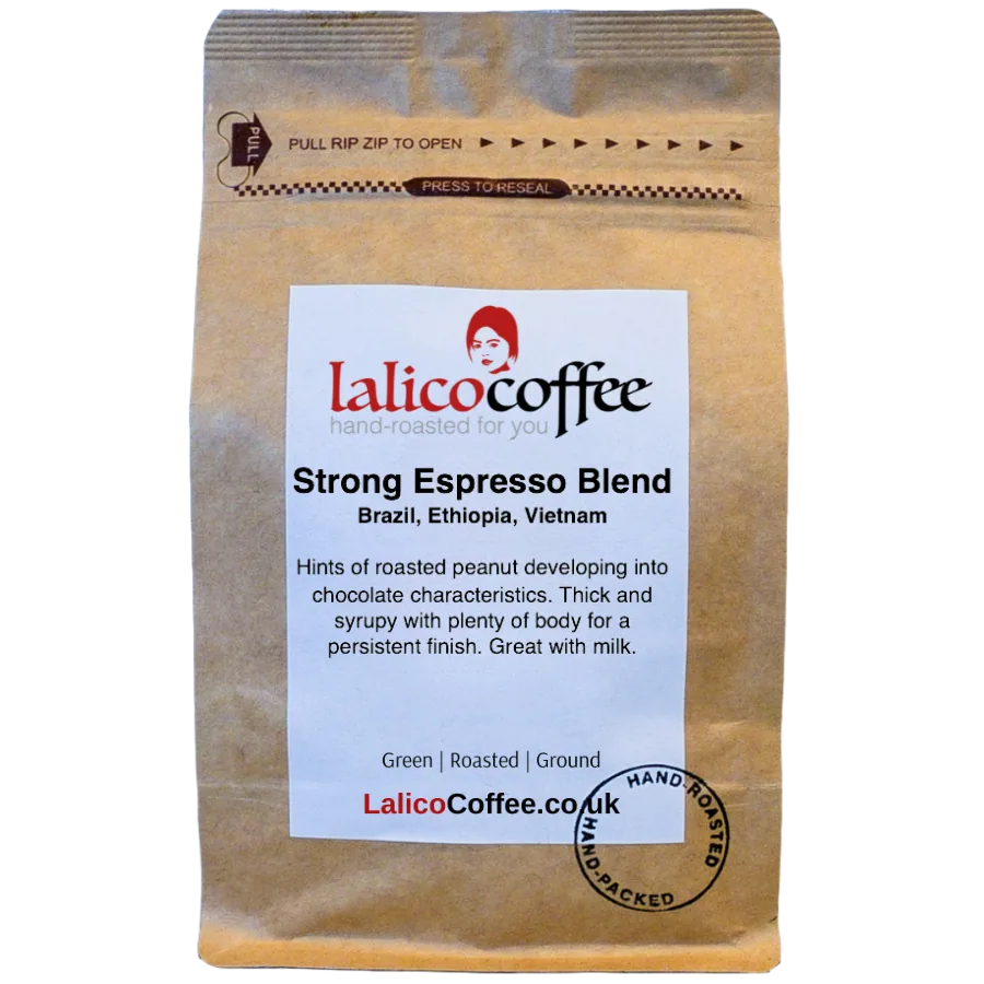 strong espresso blend coffee - ethiopia + brazil + vietnam coffee by lalico coffee