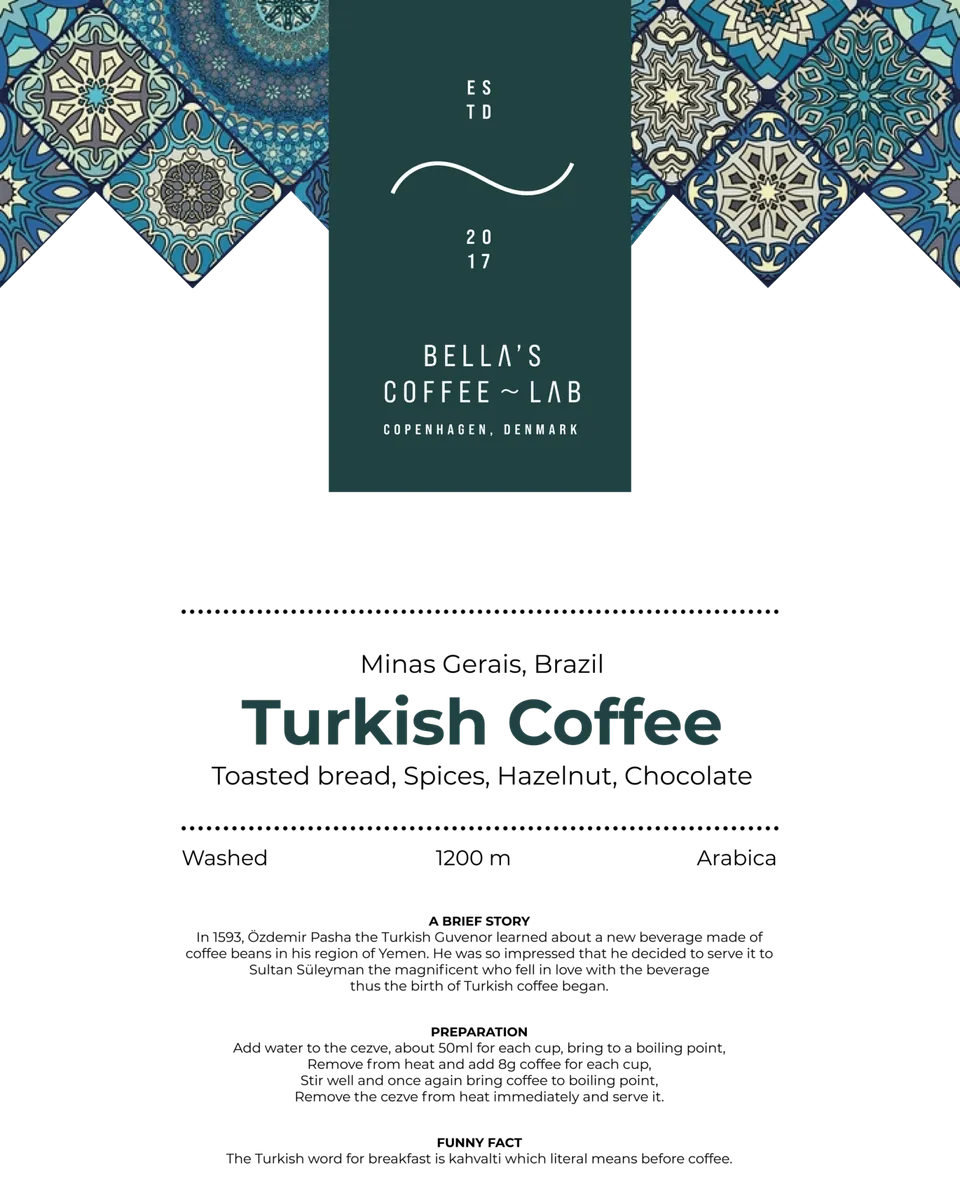 turkish coffee - yemen coffee by bellas coffee lab roastery