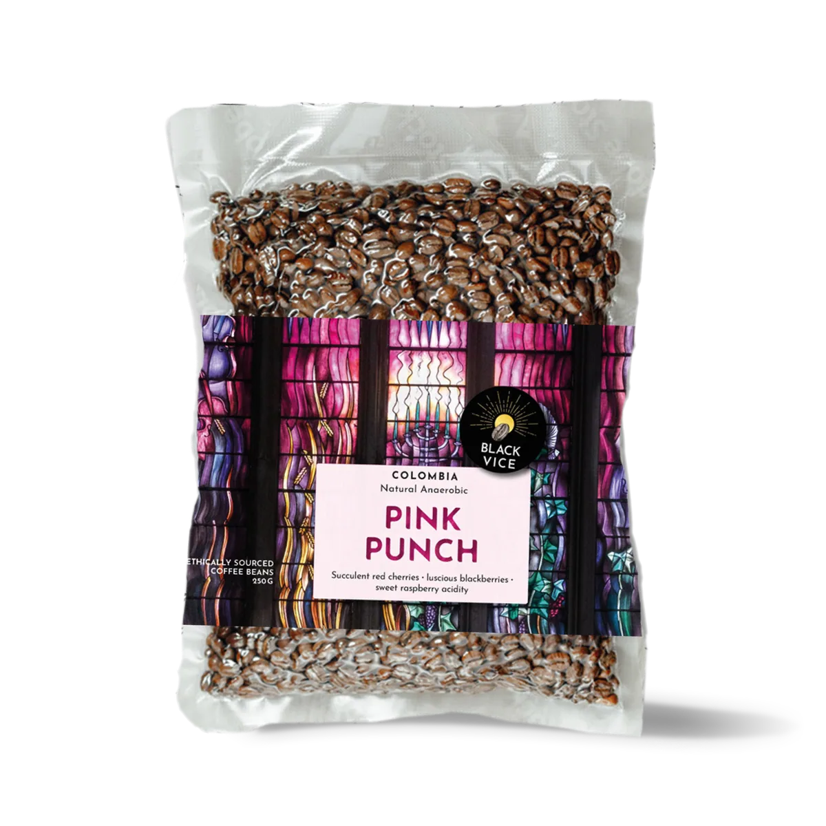 pink punch colombia natural coffee by black vice coffee roasters