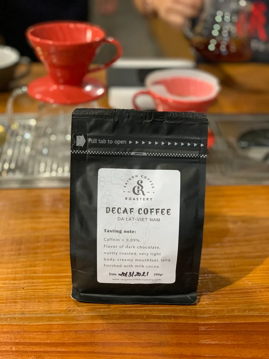 decaf espresso coffee by saigon coffee roastery