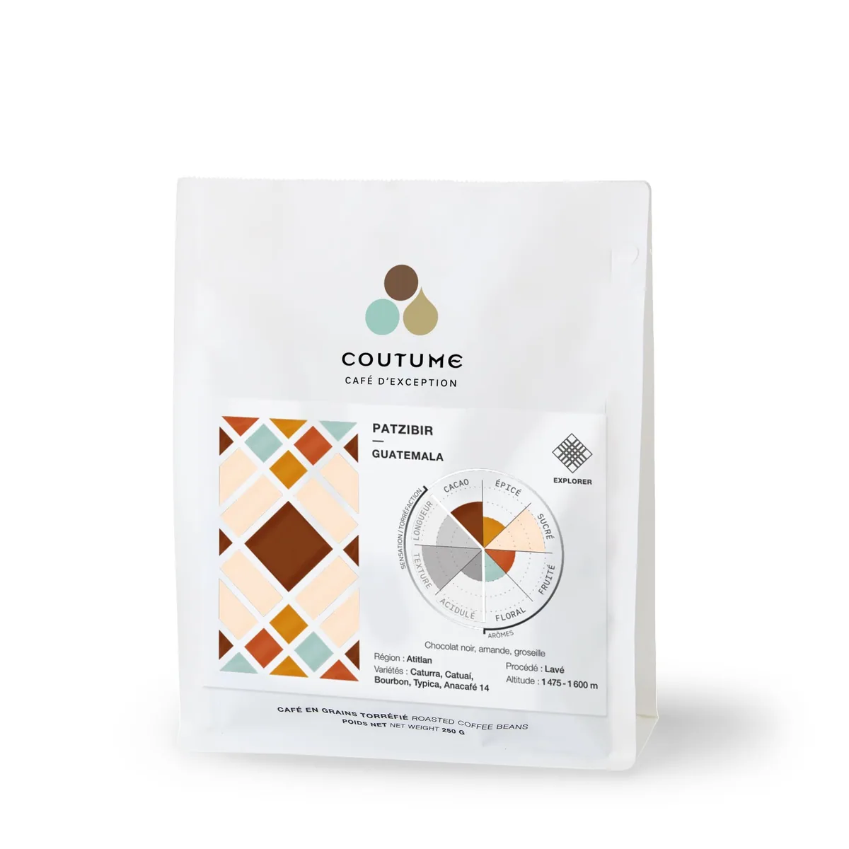 café guatemala patzibir 250g coffee by coutume centre commercial parly 2 | torréfacteur | coffee shop | brunch