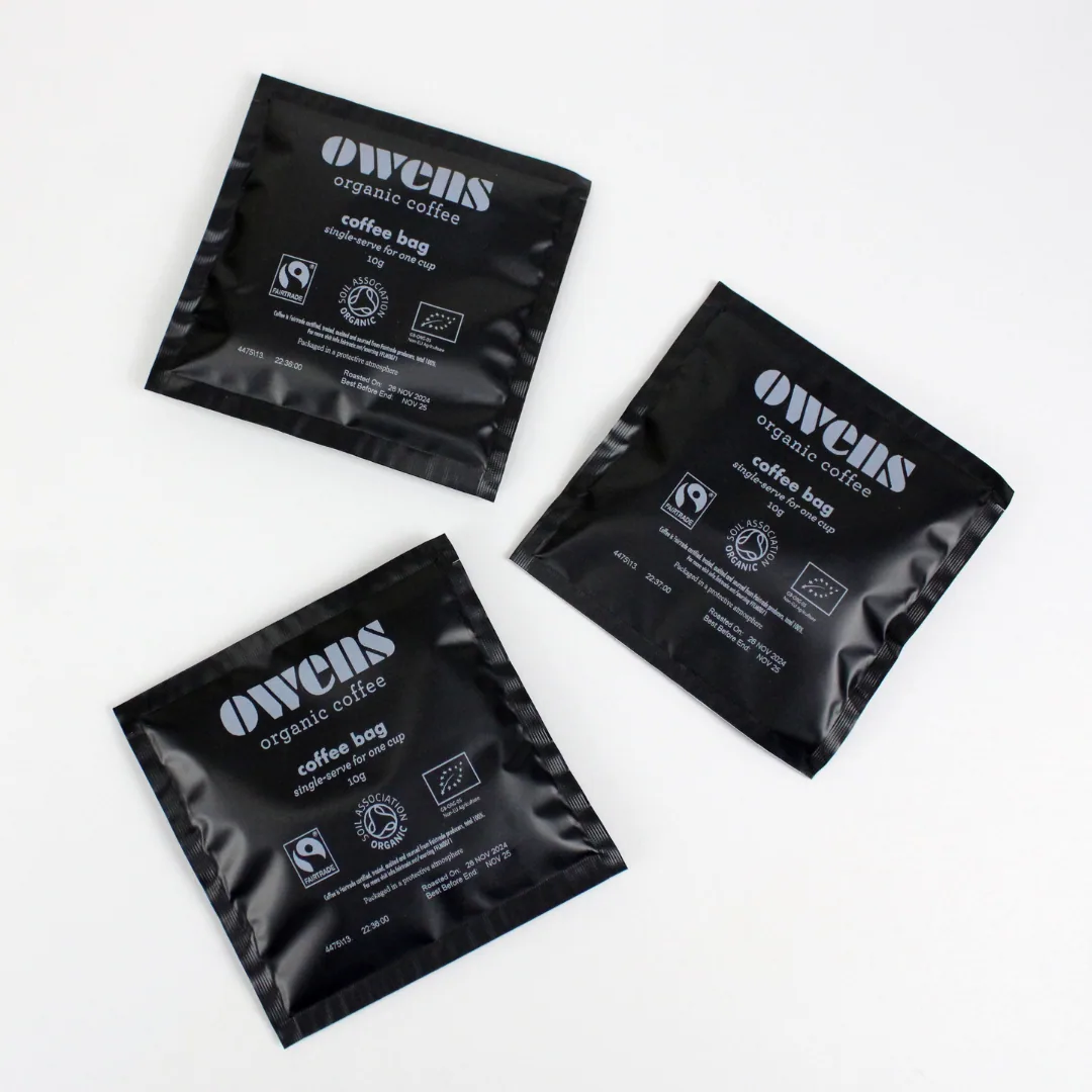 coffee bags - organic & fairtrade coffee by south devon roasters ltd