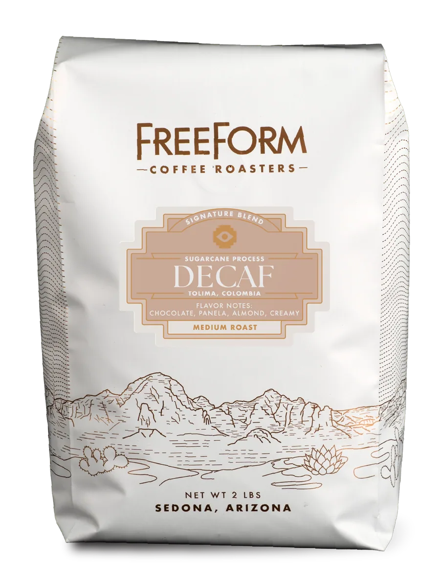 decaf colombia sugarcane - second chance coffee by freeform coffee roasters