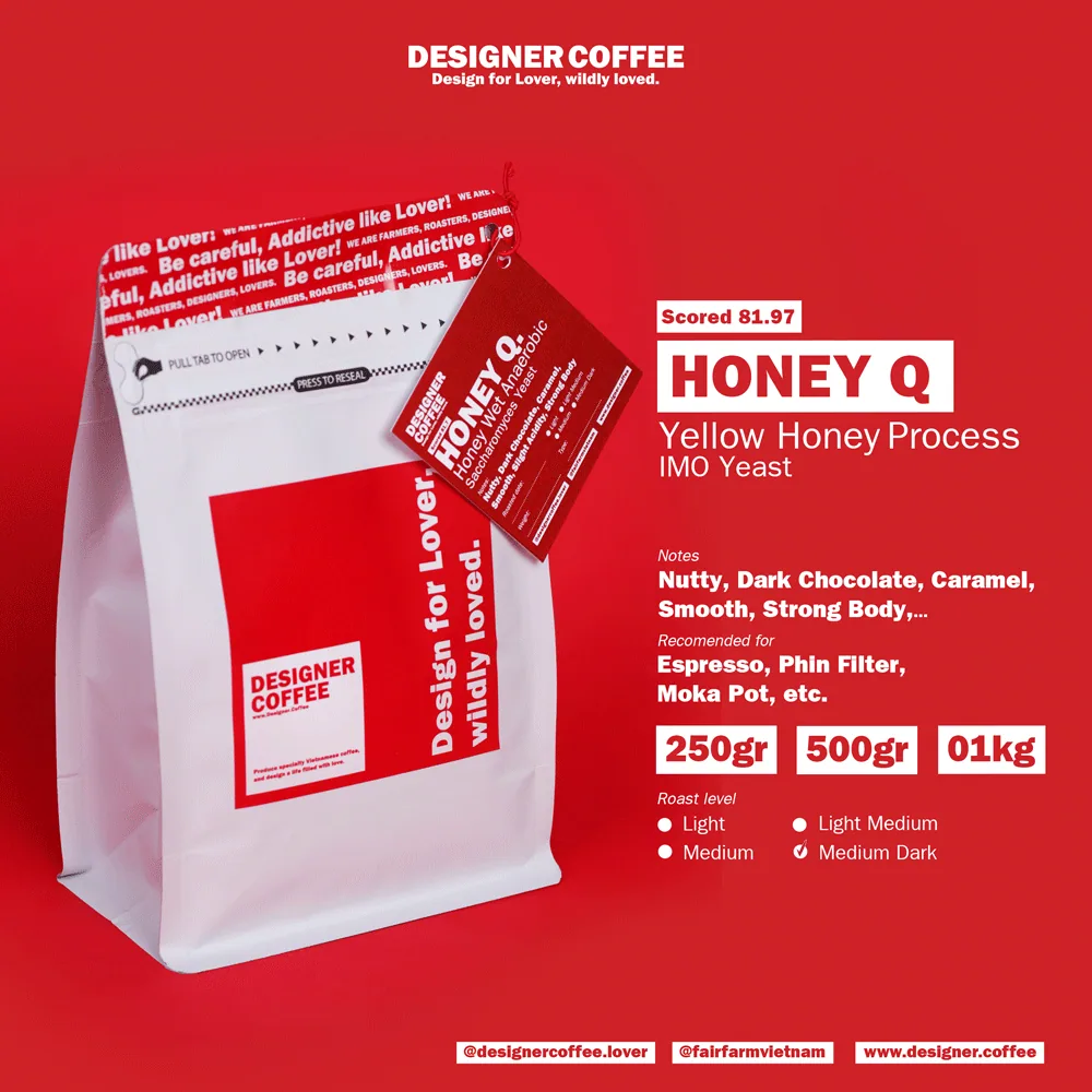 honey q coffee by designer coffee - specialty vietnamese cà phê
