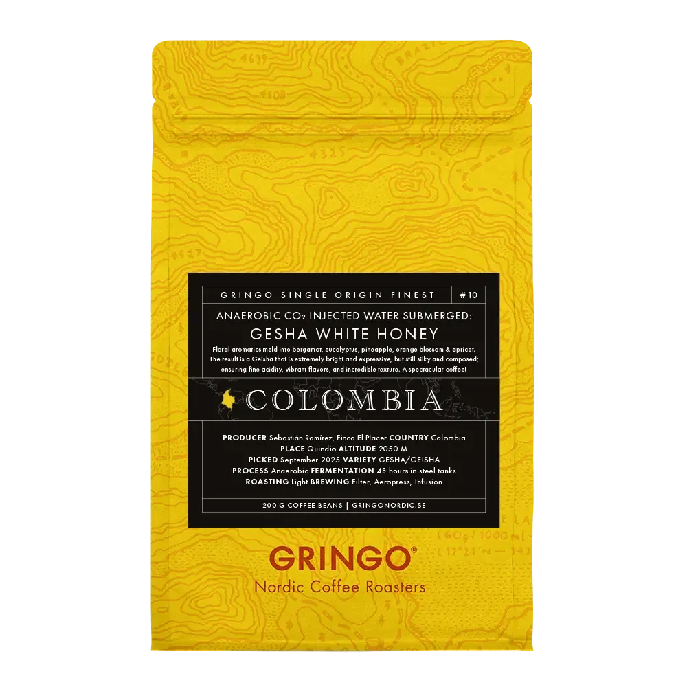 colombia el placer white honey geisha coffee by gringo nordic coffee roasters