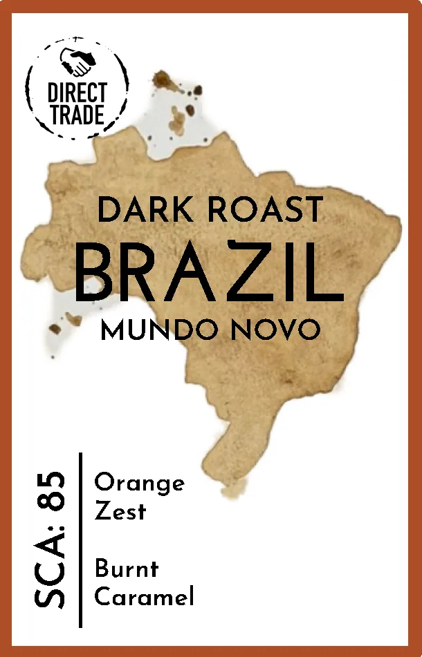 brazil mundo novo direct trade dark roast coffee by wooden hill coffee company limited