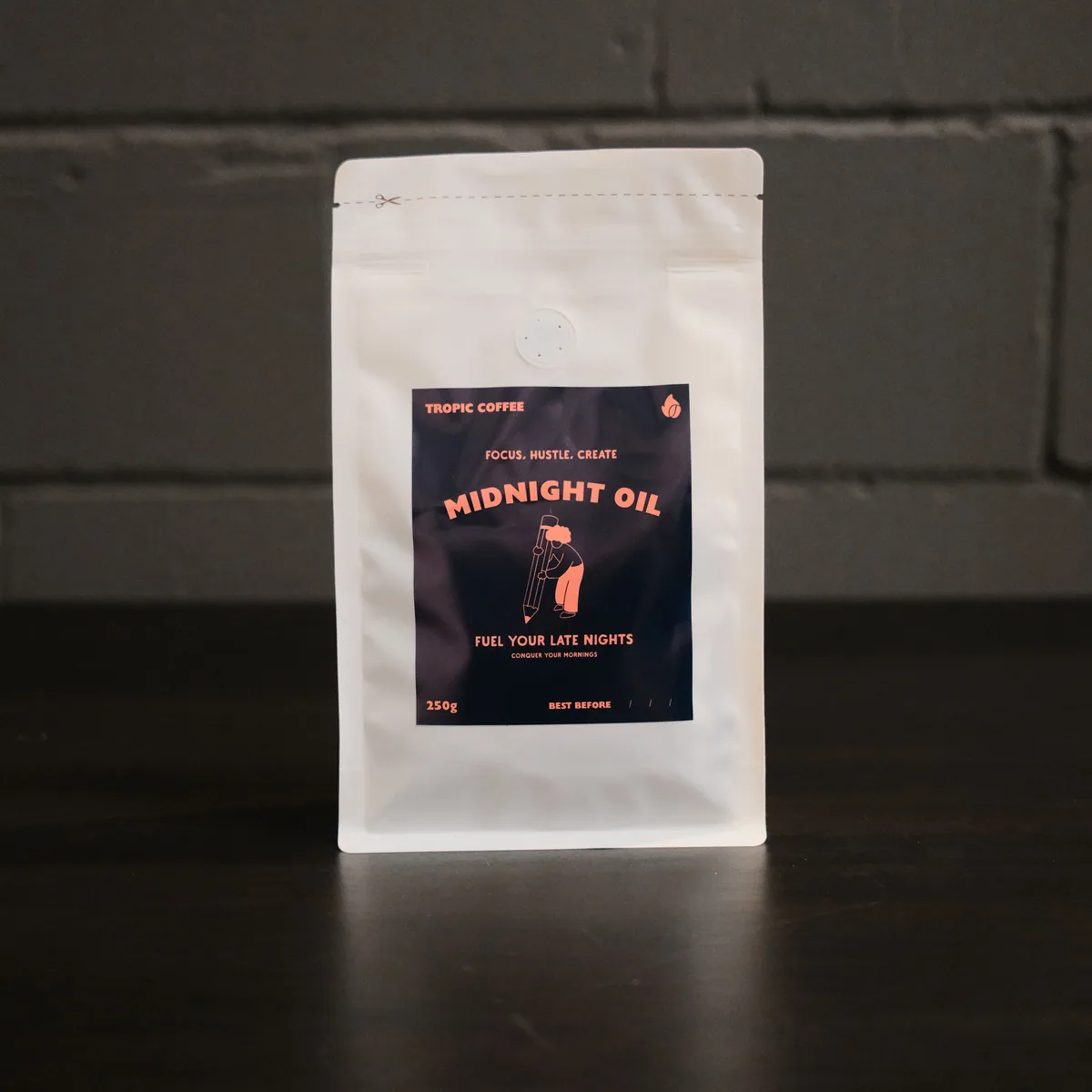 midnight oil. coffee blend coffee by tropic coffee ltd