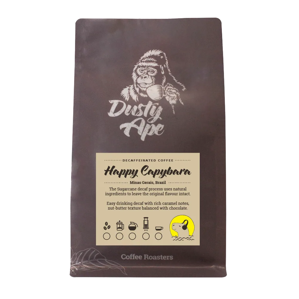 brazil happy capybara decaf coffee by dusty ape coffee roastery & coffee bar