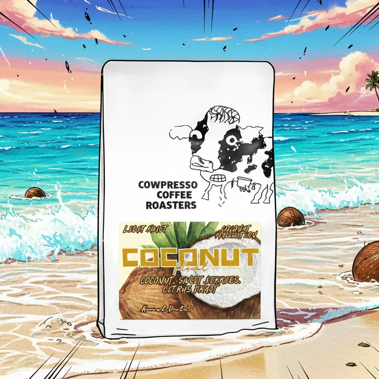 coconut float (innovation series) - colombia coffee by cowpresso coffee roasters singapore