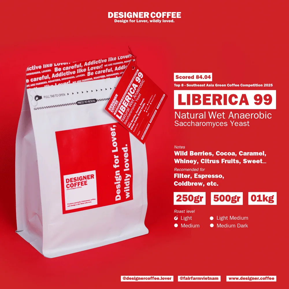 liberica 99 coffee by designer coffee - specialty vietnamese cà phê
