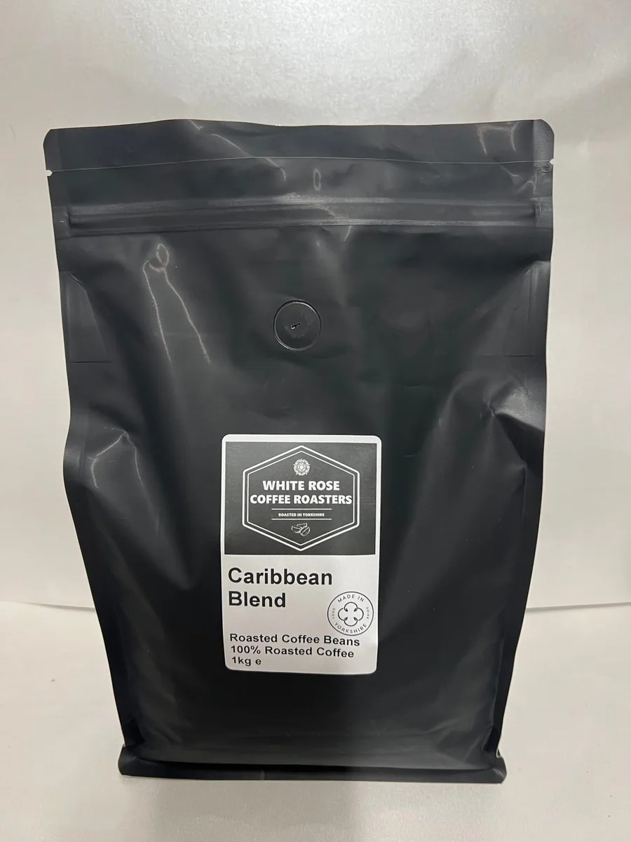 caribbean blend roasted coffee (1kg) coffee by white rose coffee roasters