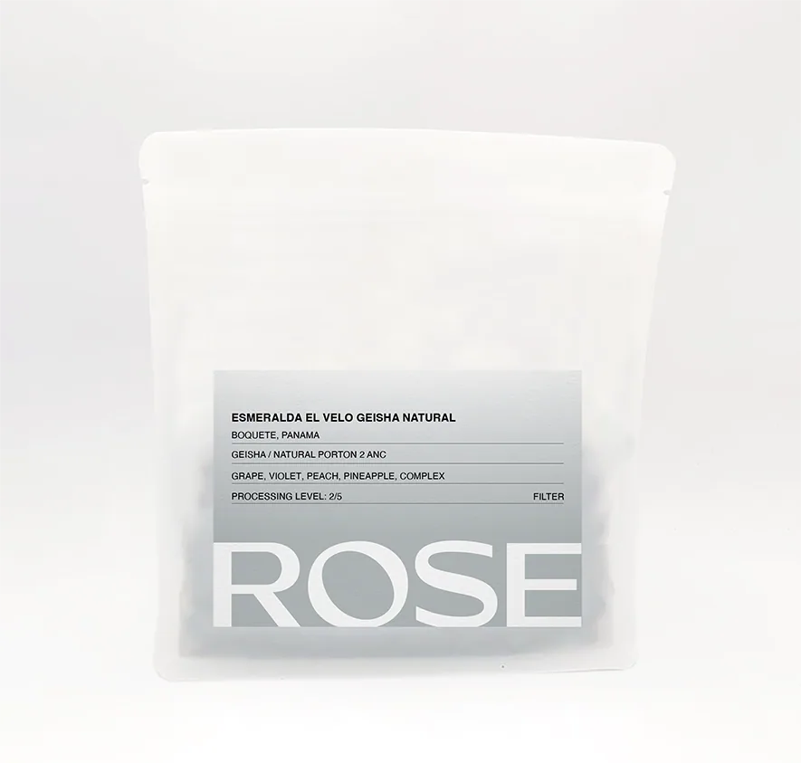 hacienda la esmeralda geisha el velo natural - panama coffee by rose