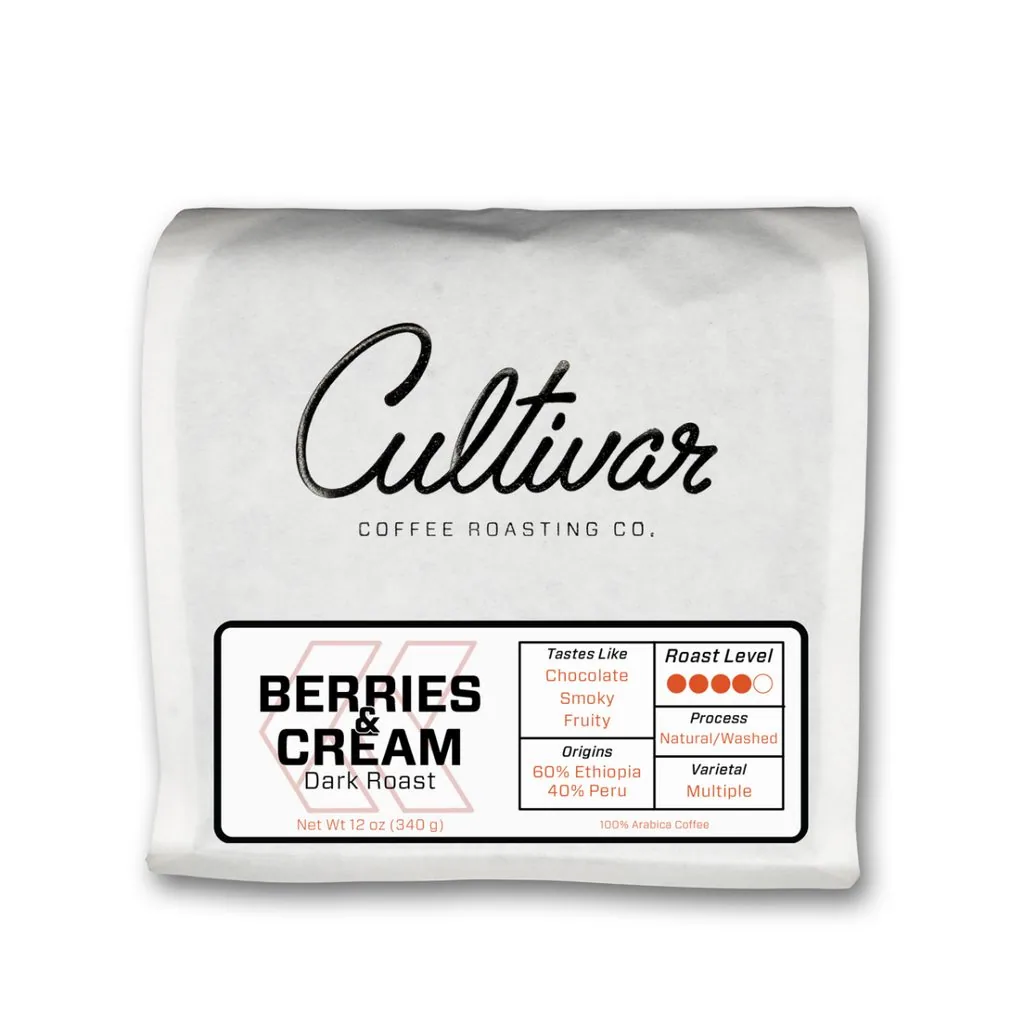 berries & cream dark roast coffee by cultivar coffee roasting co.