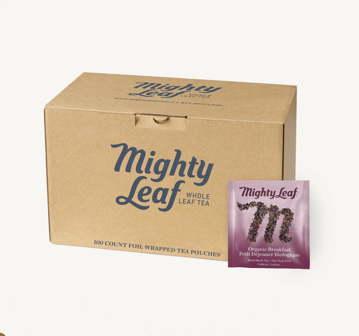 mighty leaf organic breakfast tea - 100ct coffee by fireside coffee co