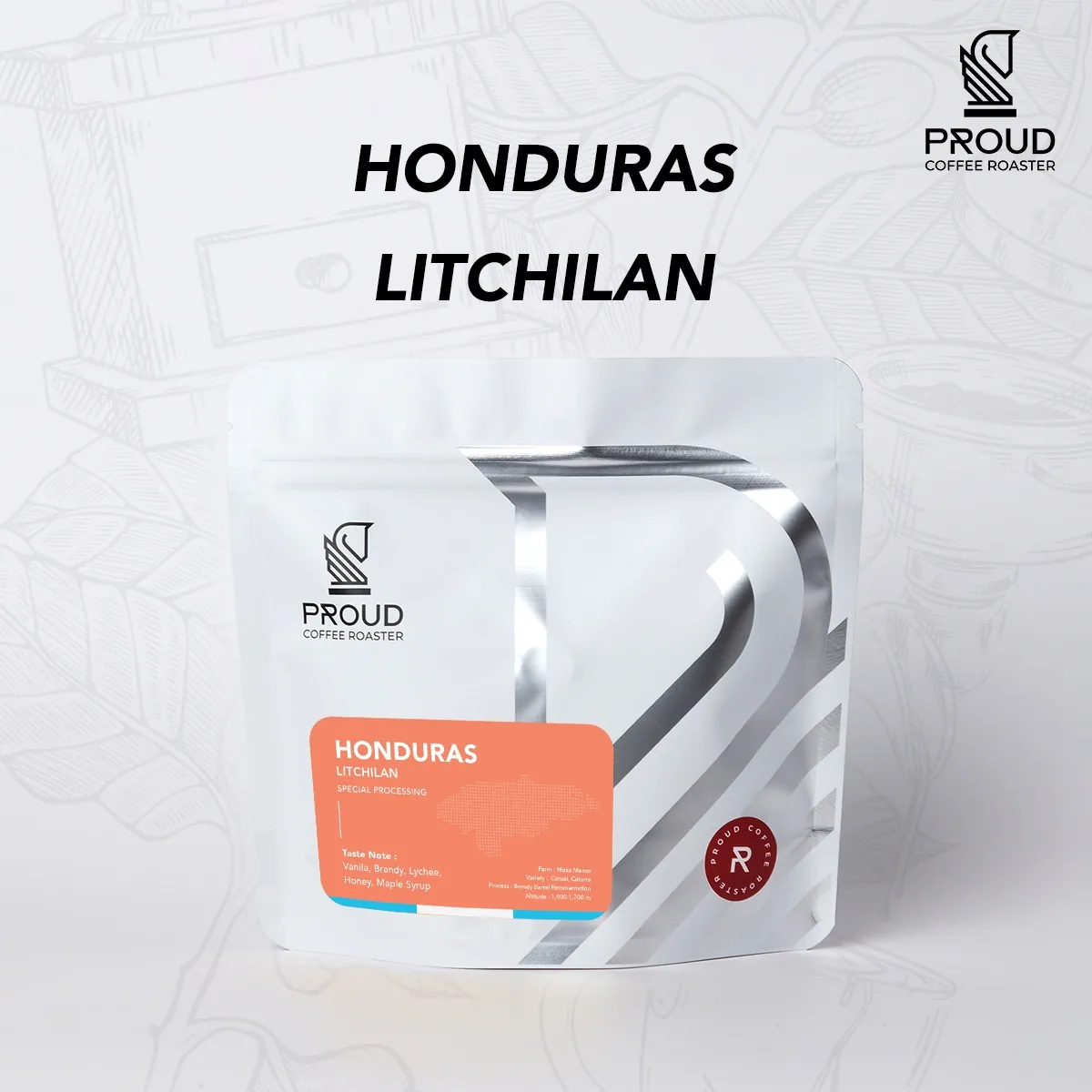 เมล็ดกาแฟคั่วอ่อน honduras litchilan (150 g) - honduras coffee by proud coffee roaster