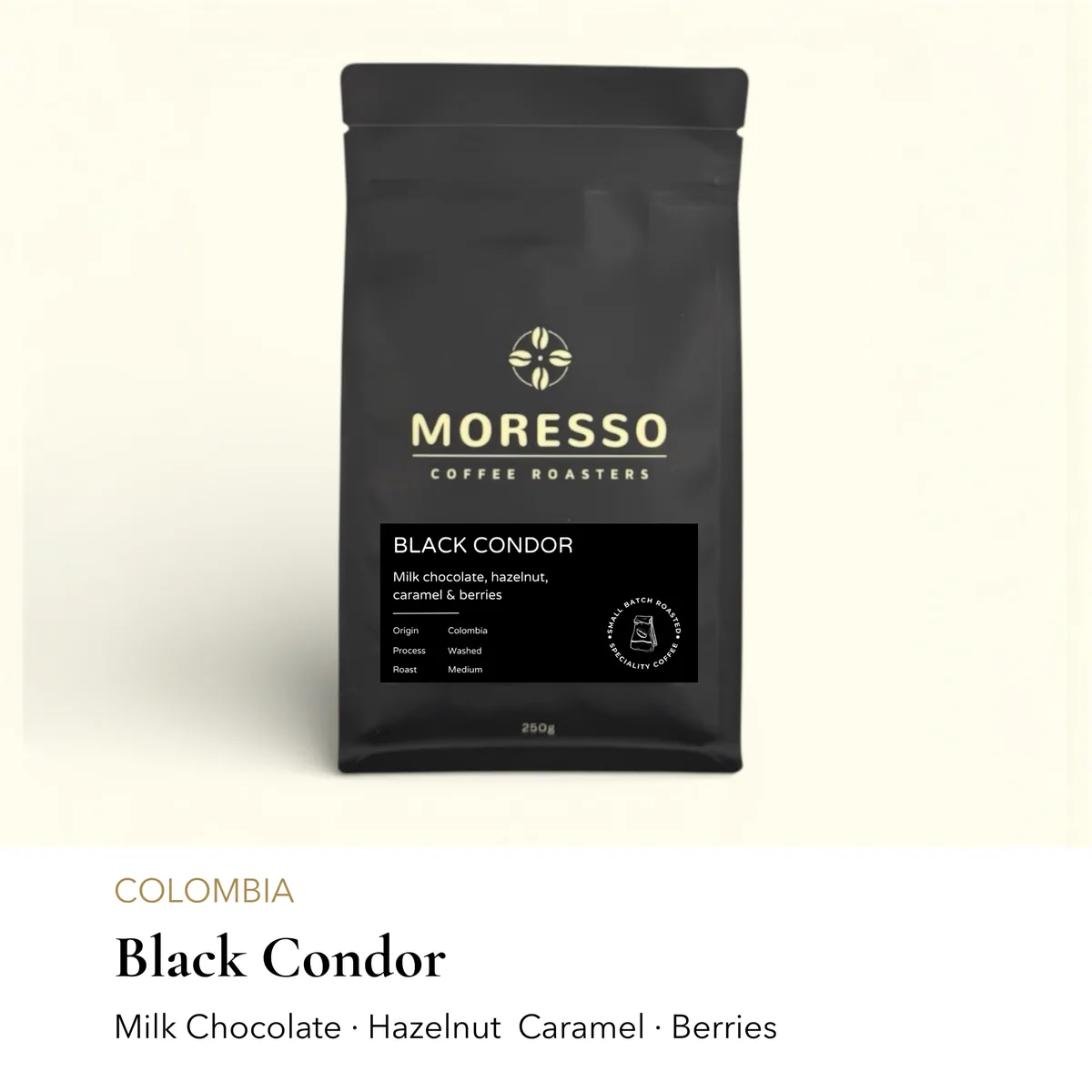 colombia black condor coffee by moresso coffee roasters