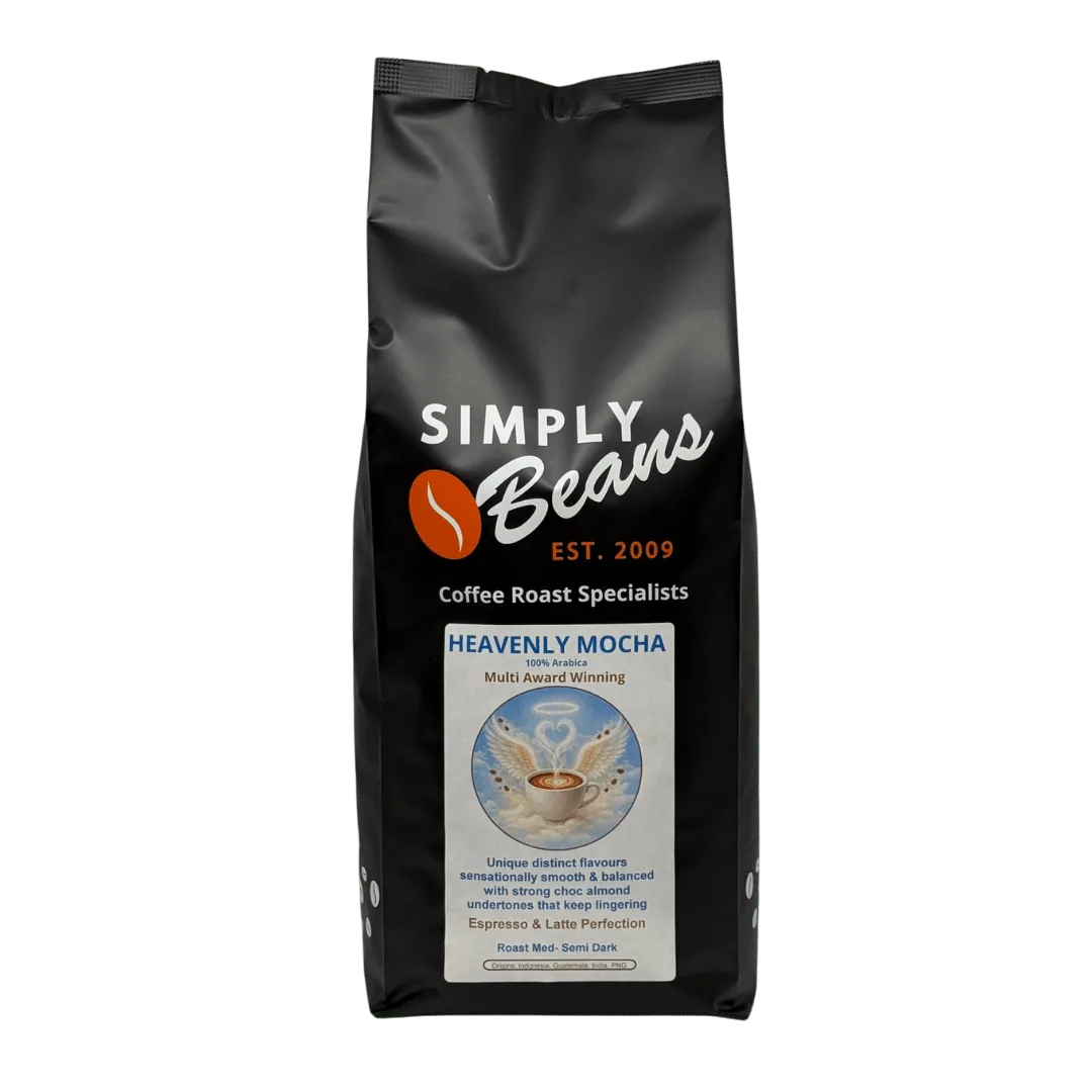 heavenly mocha blend coffee by simply beans coffee roast specialist