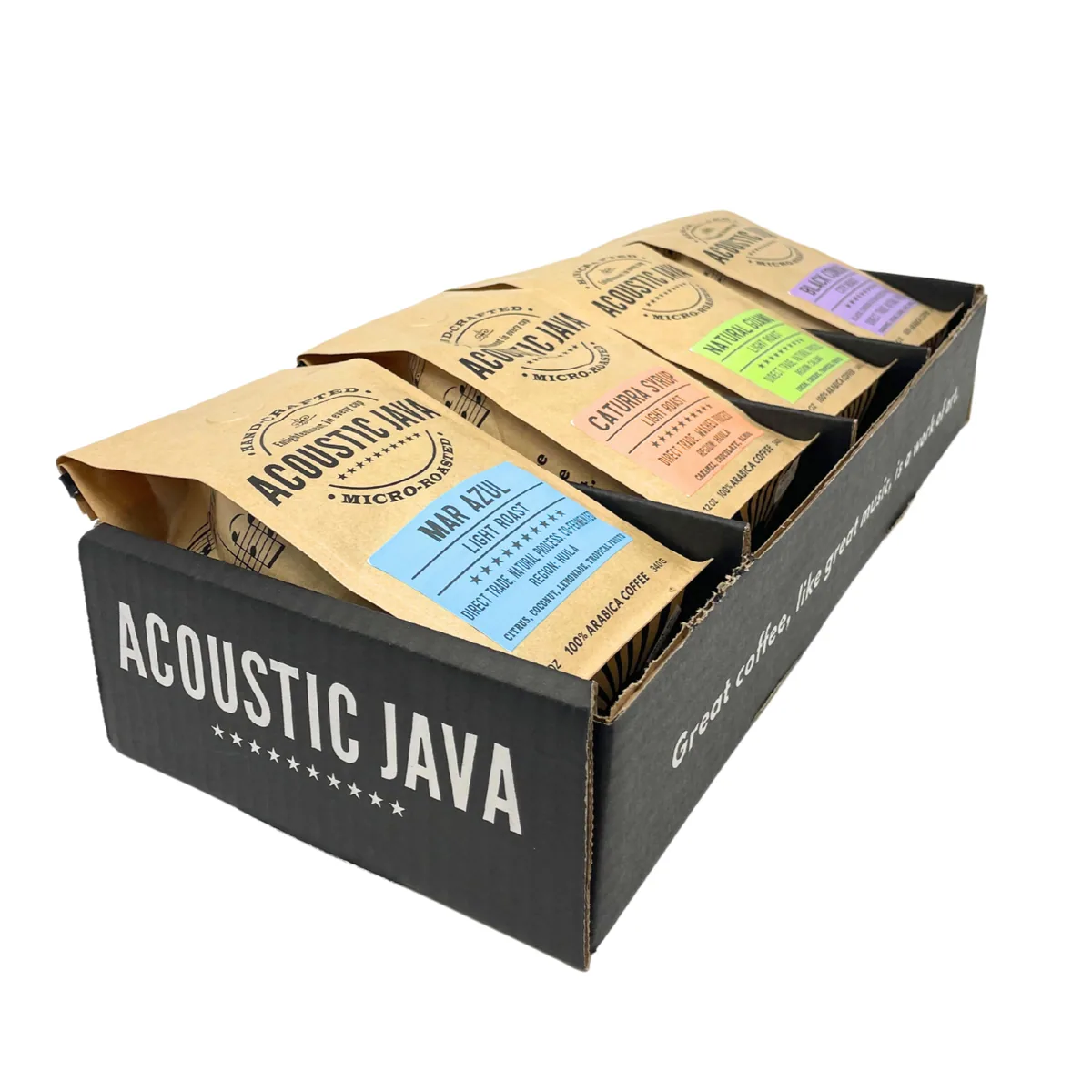 variety 4-pack coffee by acoustic java roastery & tasting room