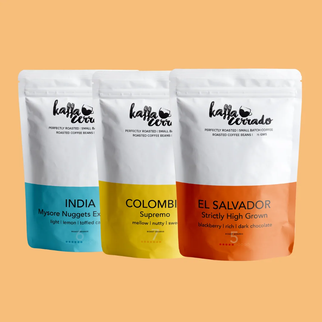 medium roast tasting pack coffee by kaffa cerrado - the roastery