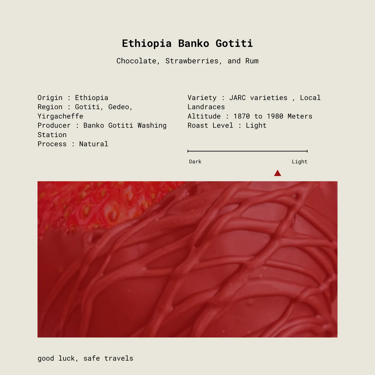 ethiopia banko gotiti anerobic natural, market coffee by peaks coffee company