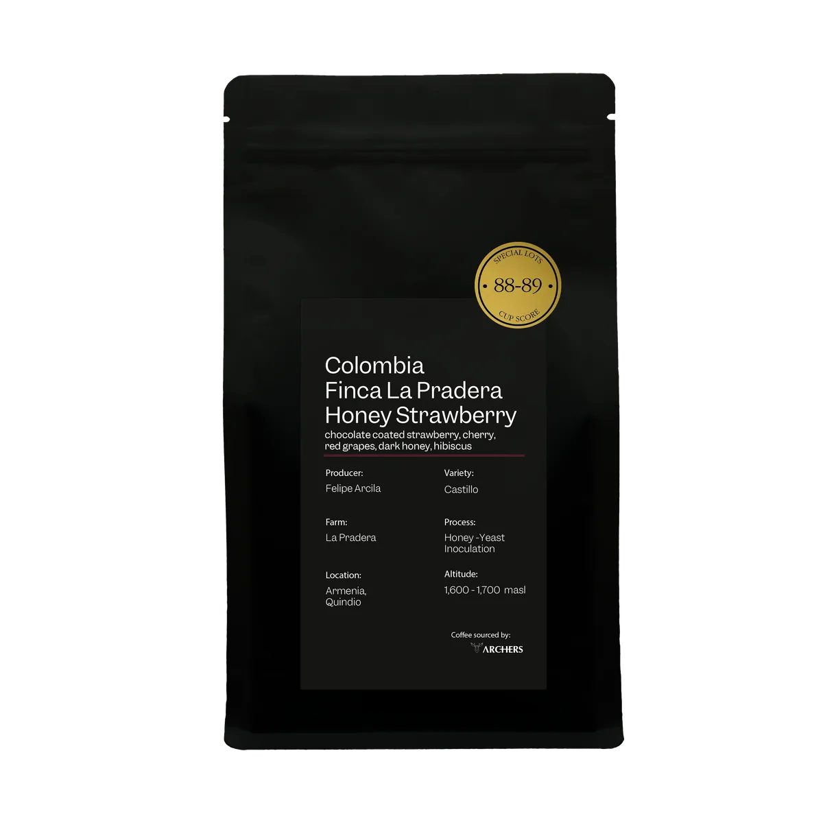 colombia - finca la pradera honey strawberry - colombia coffee by archers coffee