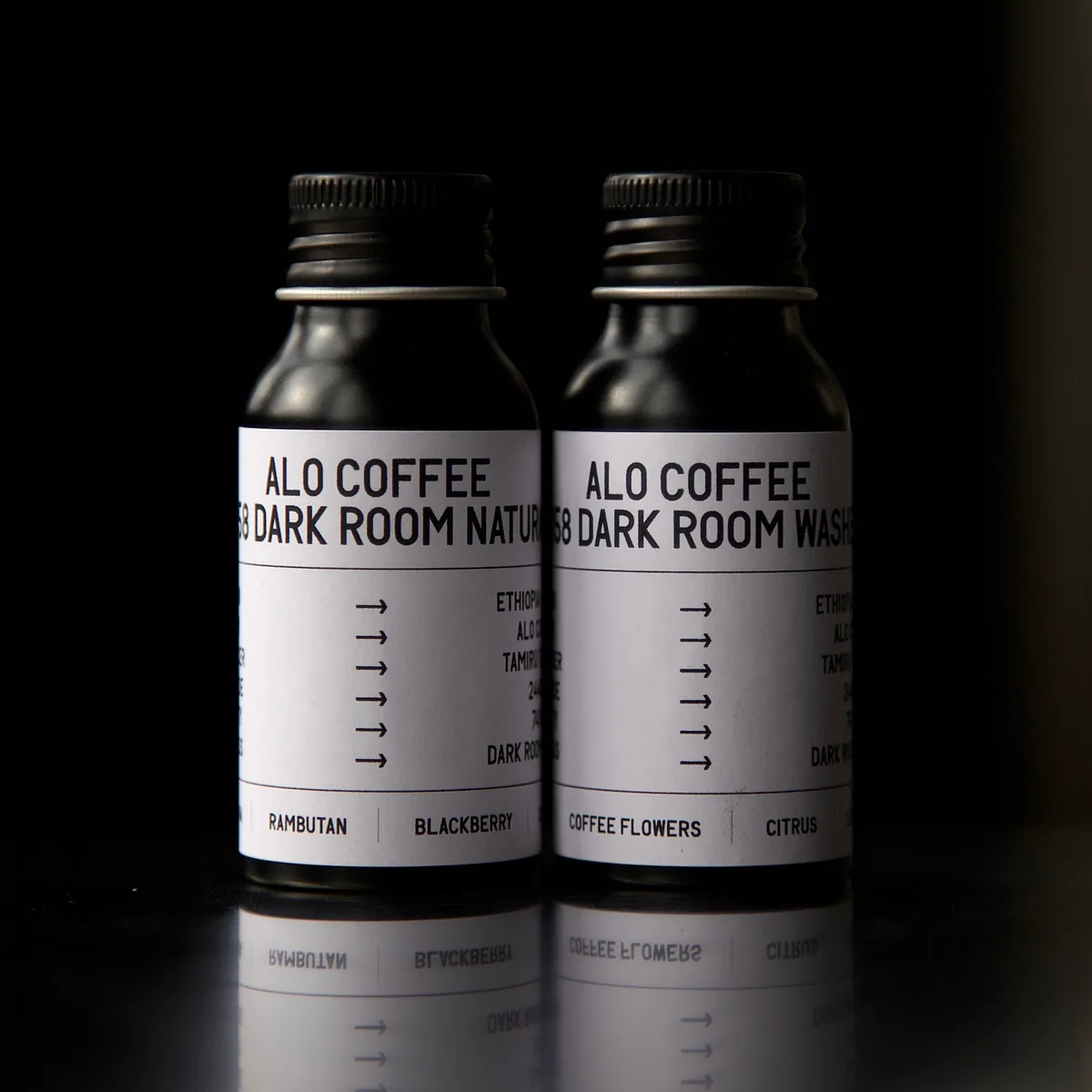 alo coffee dark room washed & dark room natural 2x25g coffee by datura