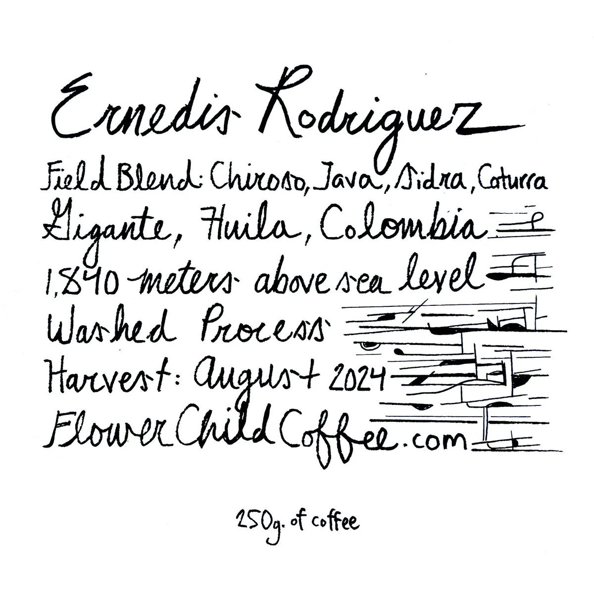 ernedis rodriguez field blend coffee by flower child