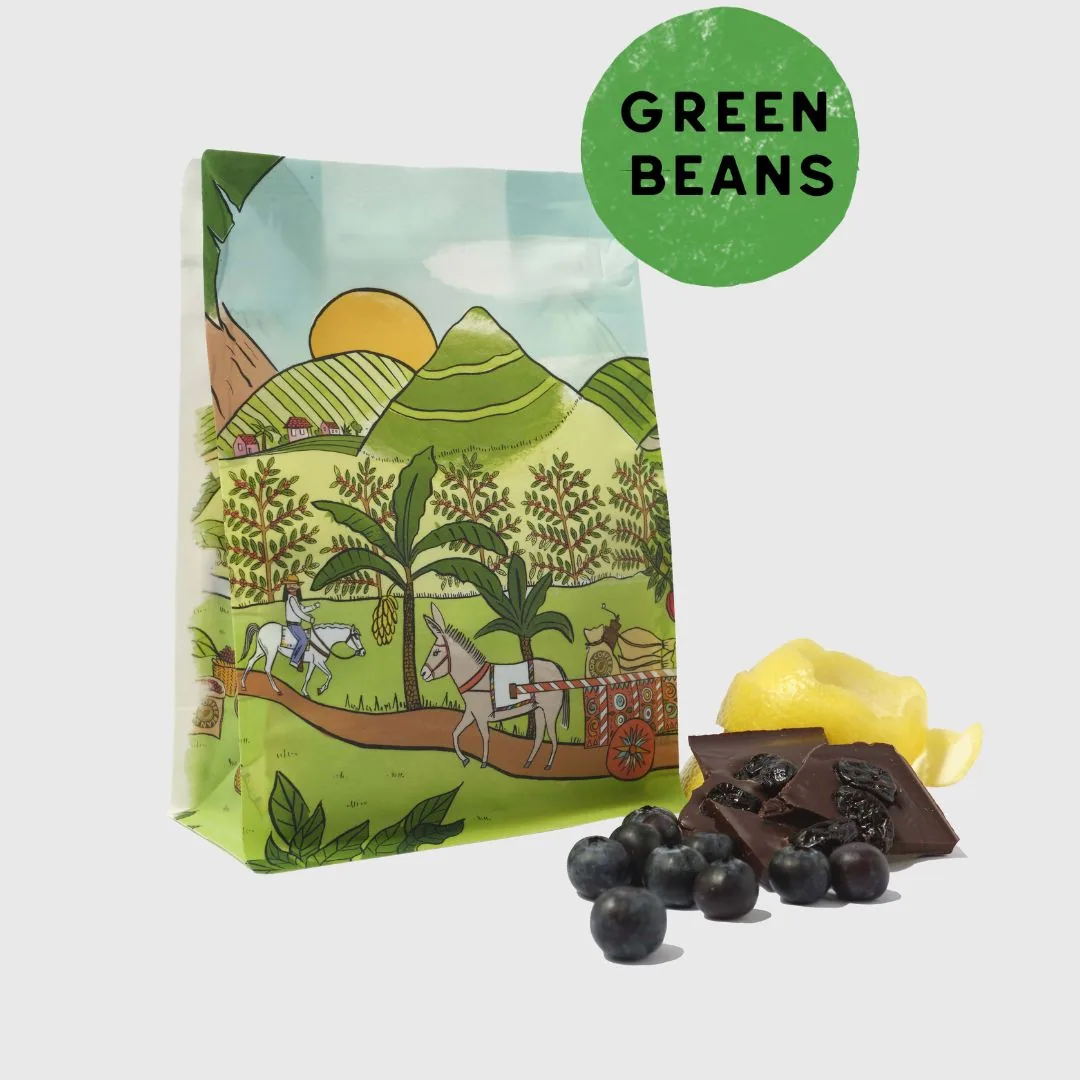 green ethiopian yirgacheffe coffee by coffee bean shop