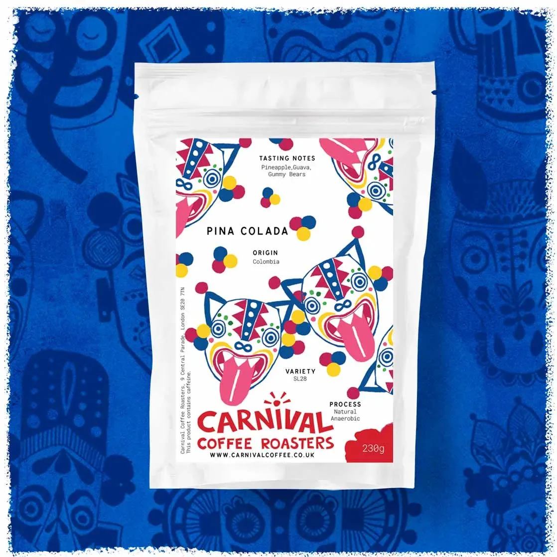 pina colada- colombia - 7th birthday coffee - pineapple, guava, gummy bears coffee by carnival coffee roasters