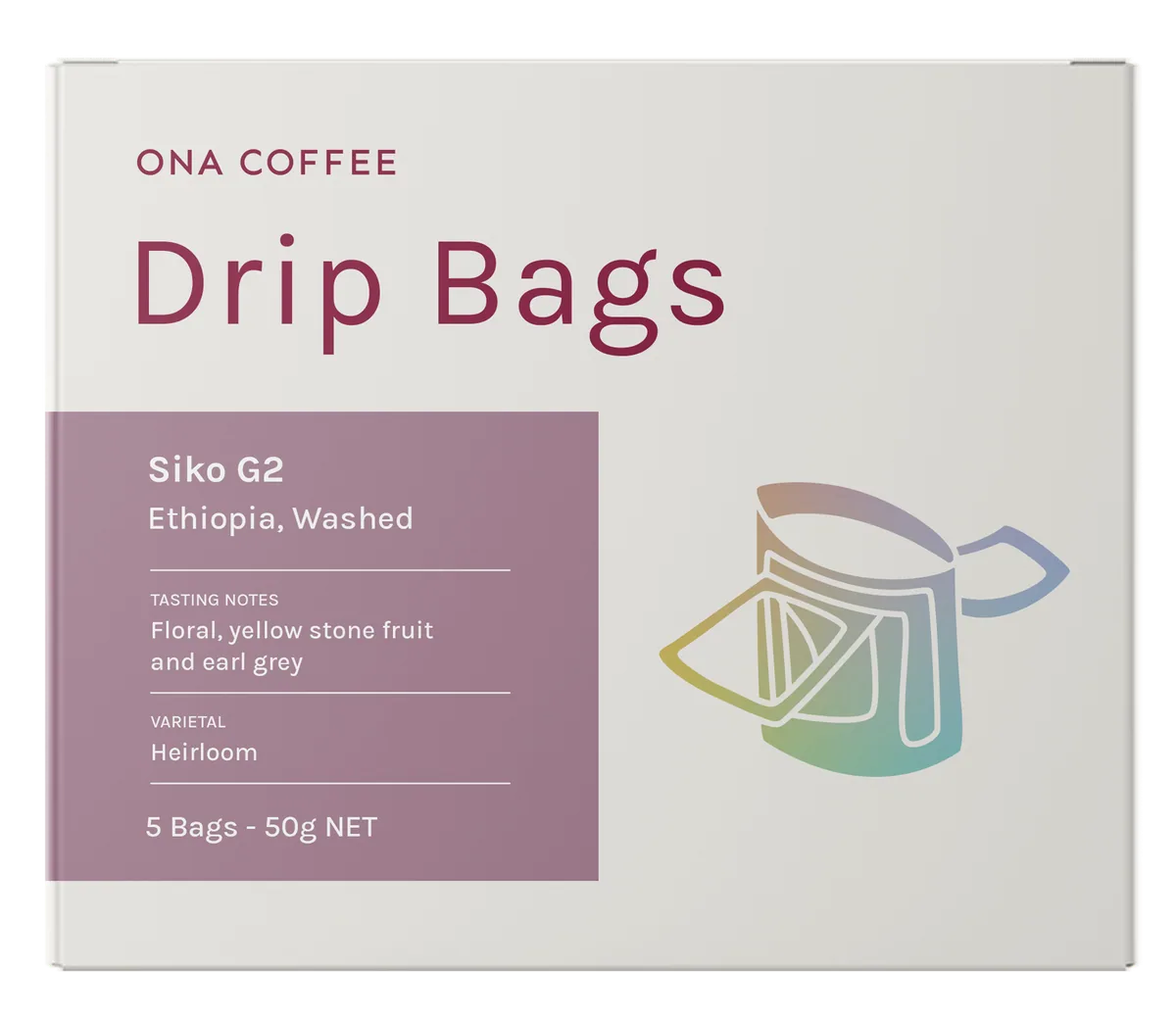 drip bags - siko g2, ethiopia, washed coffee by ona