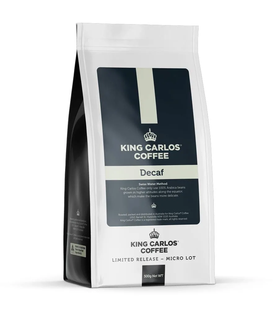 decaf coffee coffee by king carlos coffee roasters