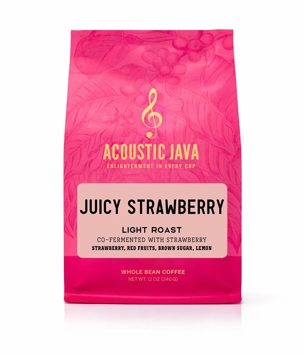 juicy strawberry coffee by acoustic java roastery & tasting room