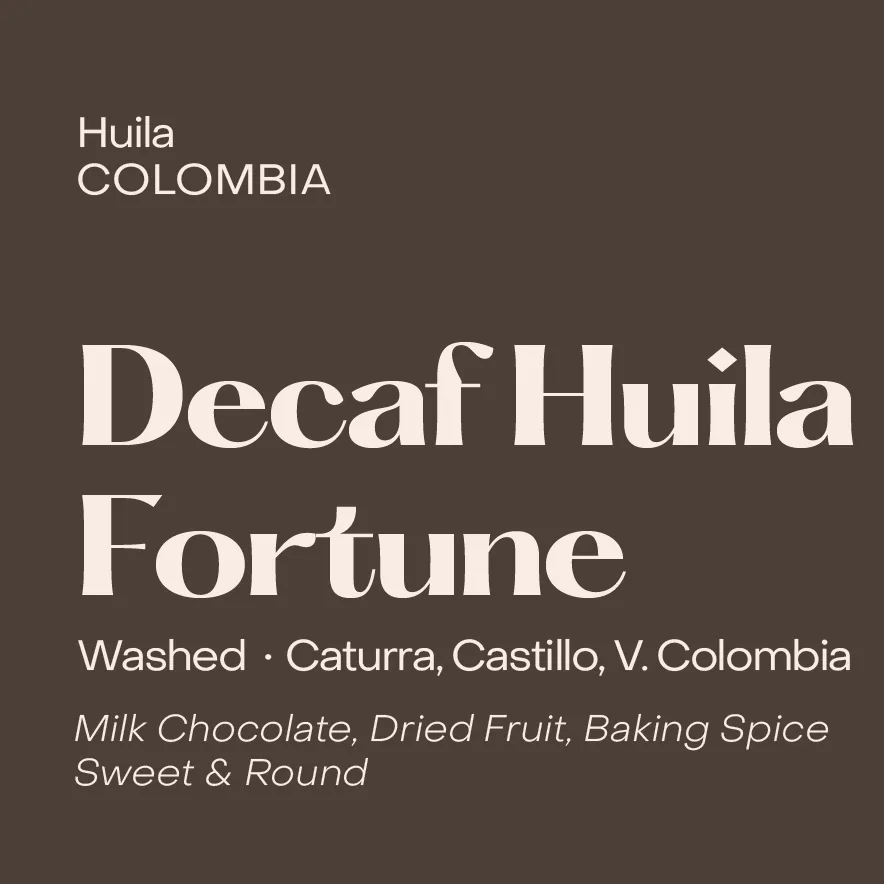 colombia huila fortune, washed wp decaf - colombia coffee by subtext coffee roasters