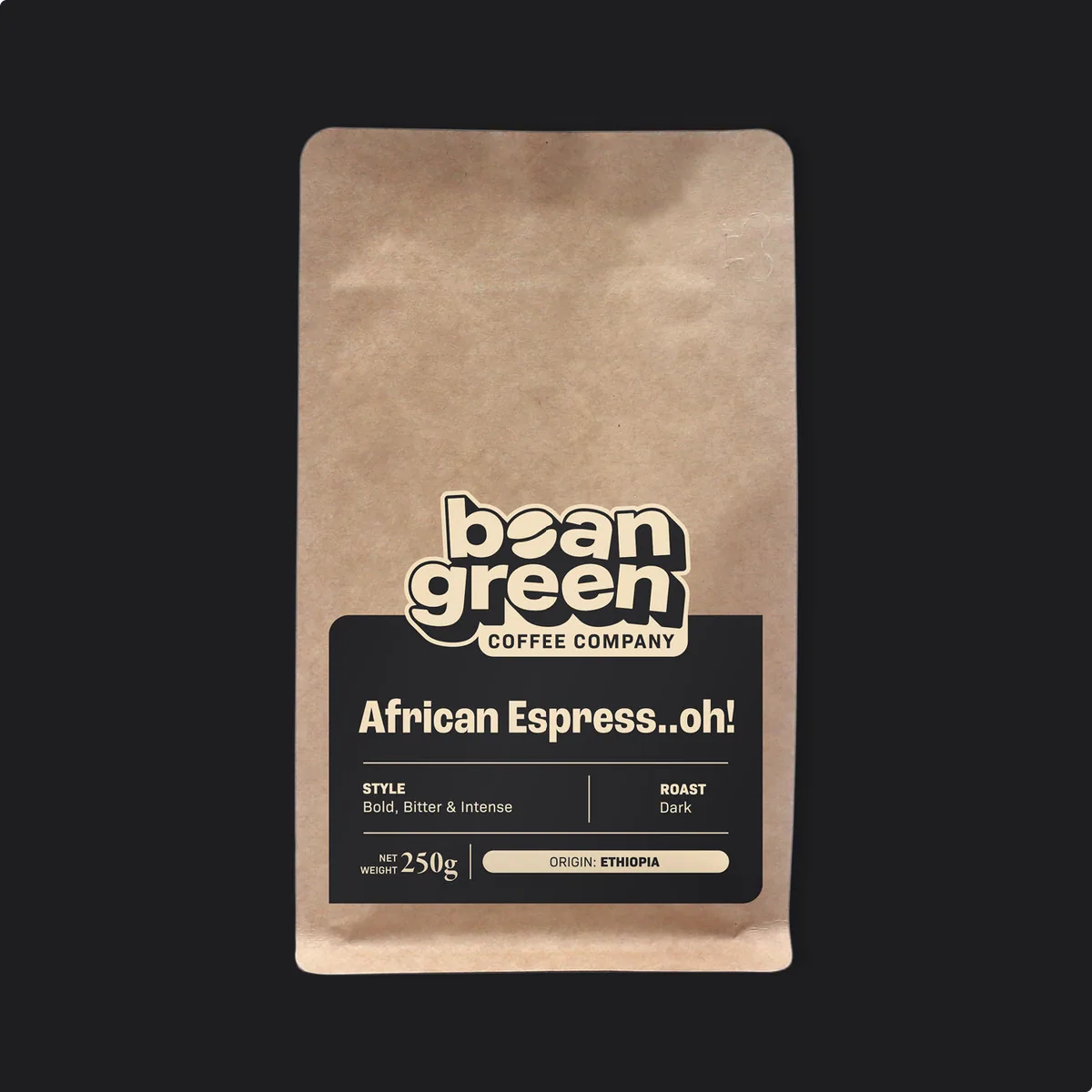 african espress...oh! coffee by the bean green coffee roastery.