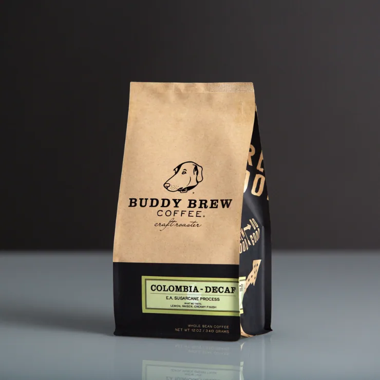 decaf colombia - sugarcane processed ea coffee by buddy brew coffee