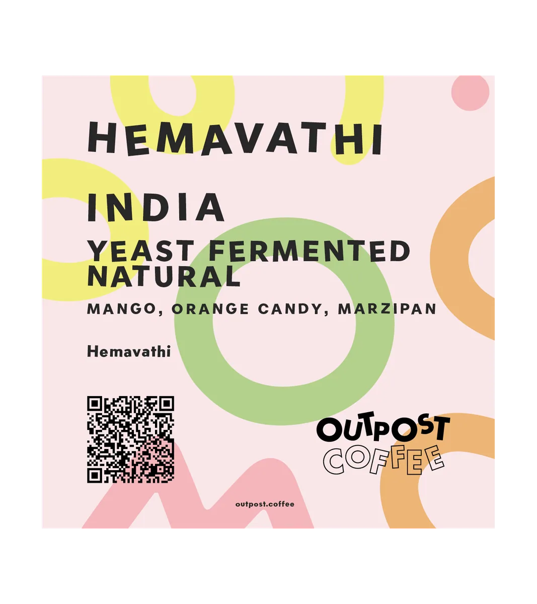 hemavathi, yeast natural, india coffee by outpost coffee roasters