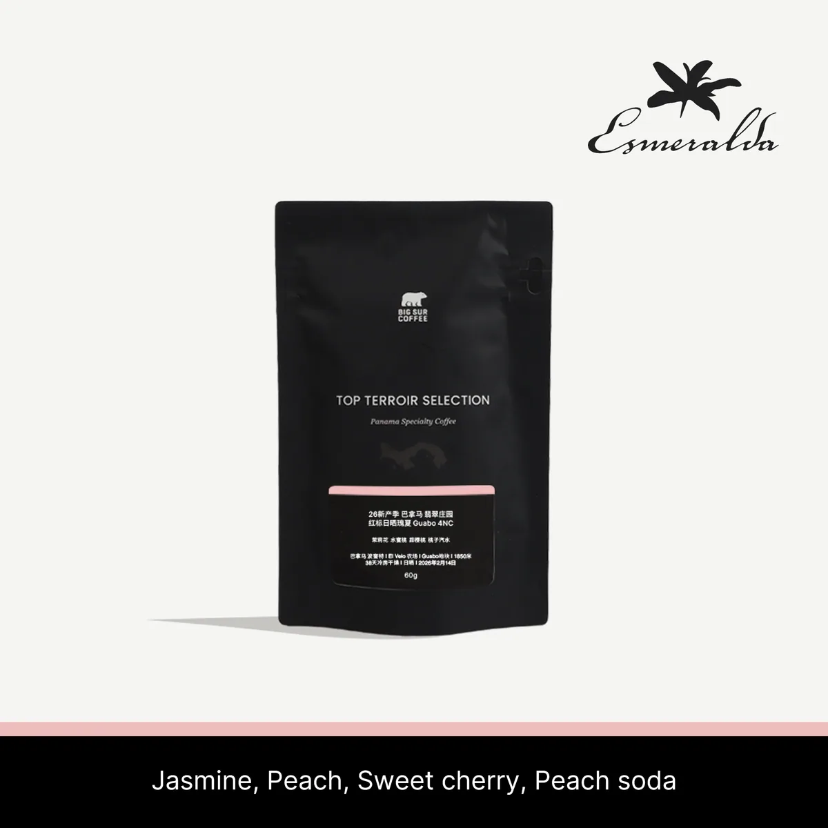 26 new season - panama esmeralda special natural geisha guabo 4nc 60g - panama coffee by big sur coffee
