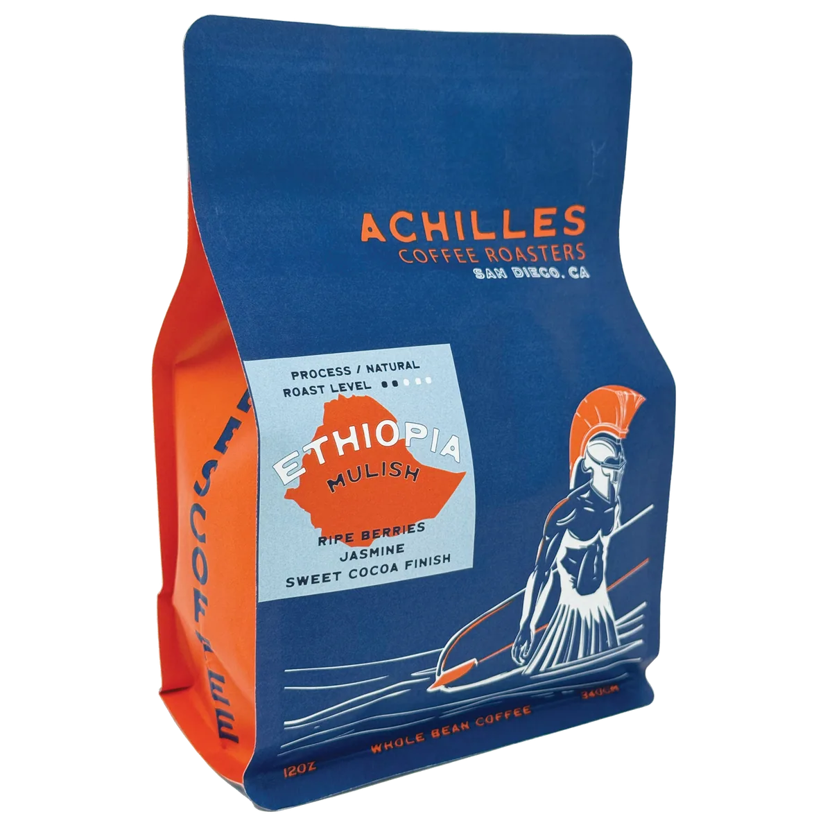 ethiopia mulish – natural process coffee by achilles coffee solana beach