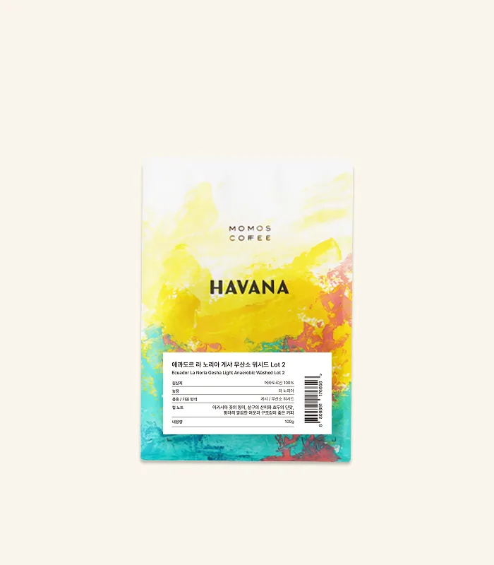 원두 에콰도르 라 노리아 게샤 무산소 워시드 lot 2 coffee by momos yeongdo roastery & coffee bar